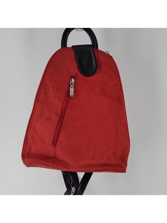 Baggallini Convertible Sling Backpack | Red Lightweight Travel Bag | Zip Strap main image 5